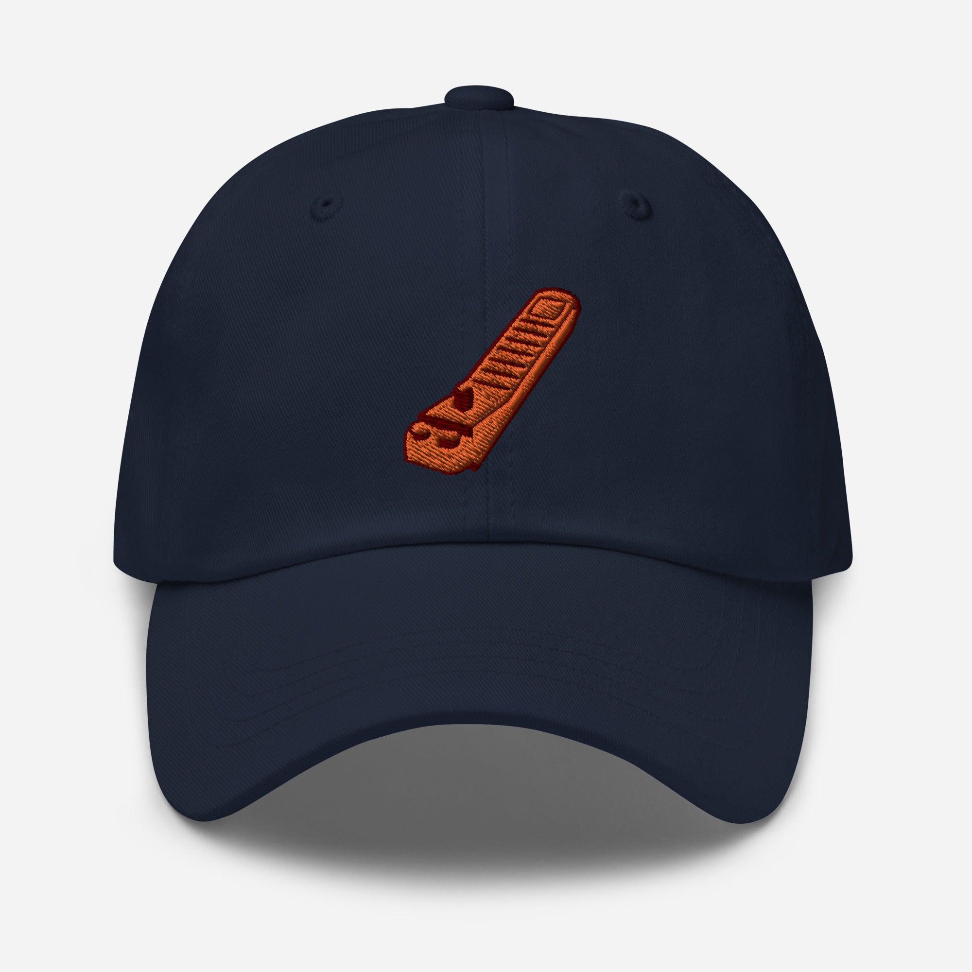 Dad Hat with Lego Brick Separator Embroidered Design (Orange) - StudBee